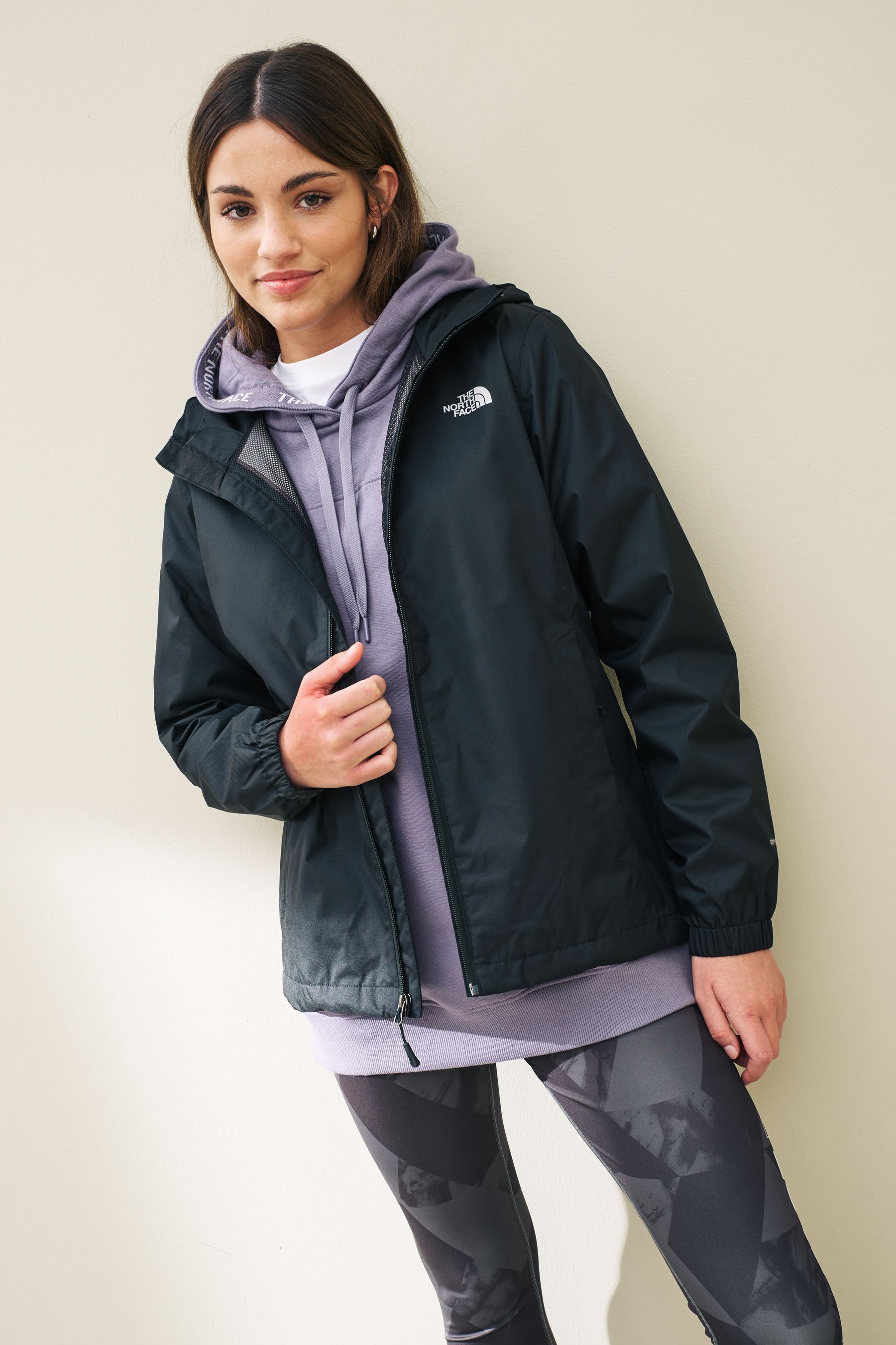 Womens grey north face coat deals