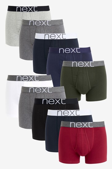 Core Mixed Colour 10 pack A-Front Boxers