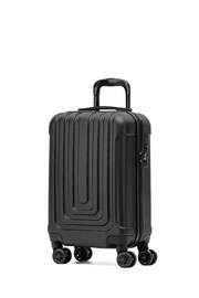 Flight Knight 55x35x20cm 8 Wheel ABS Hard Case Cabin Carry On Hand Black Luggage - Image 1 of 7