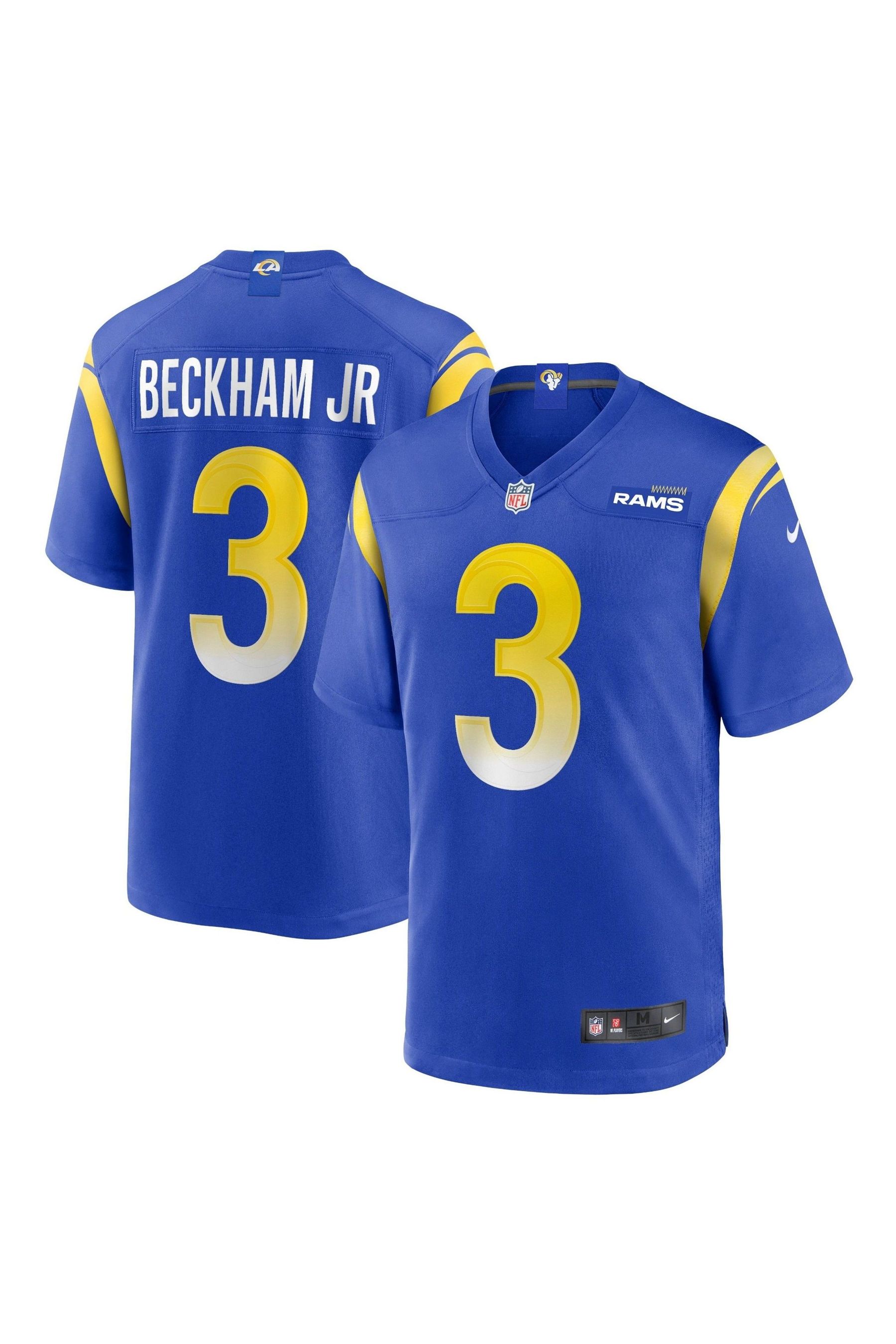 Nike Blue NFL Los Angeles Rams Game Team Colour Home Jersey Odell Beckham Jr