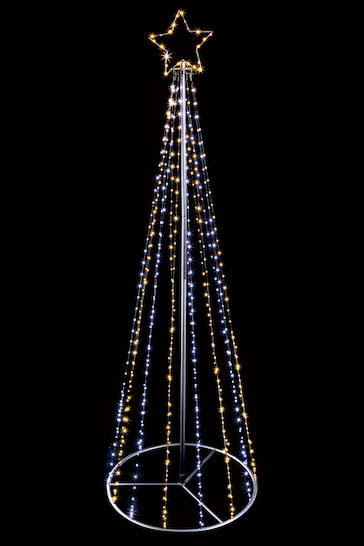 Premier Decorations Ltd Black Pyramid Christmas Tree With Top Star