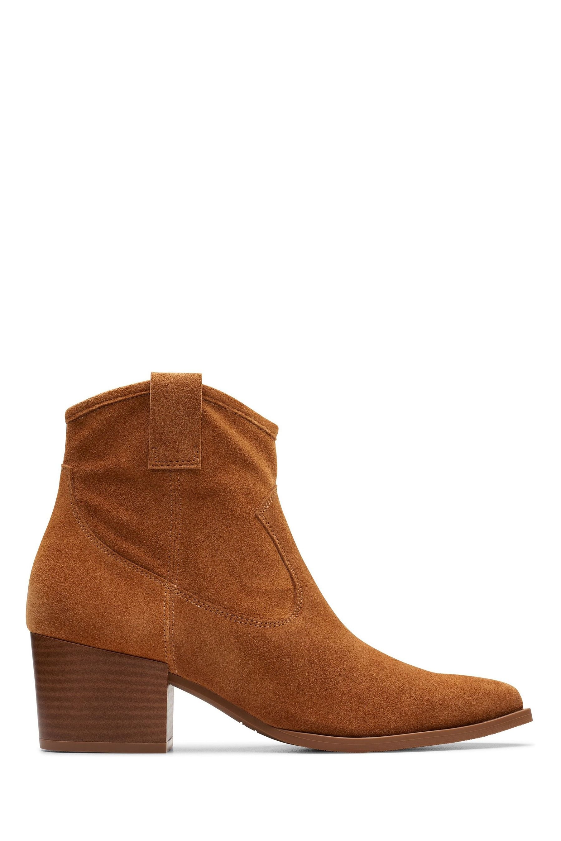 Buy Clarks Brown Suede Elder Rae Western Boots from Next Luxembourg