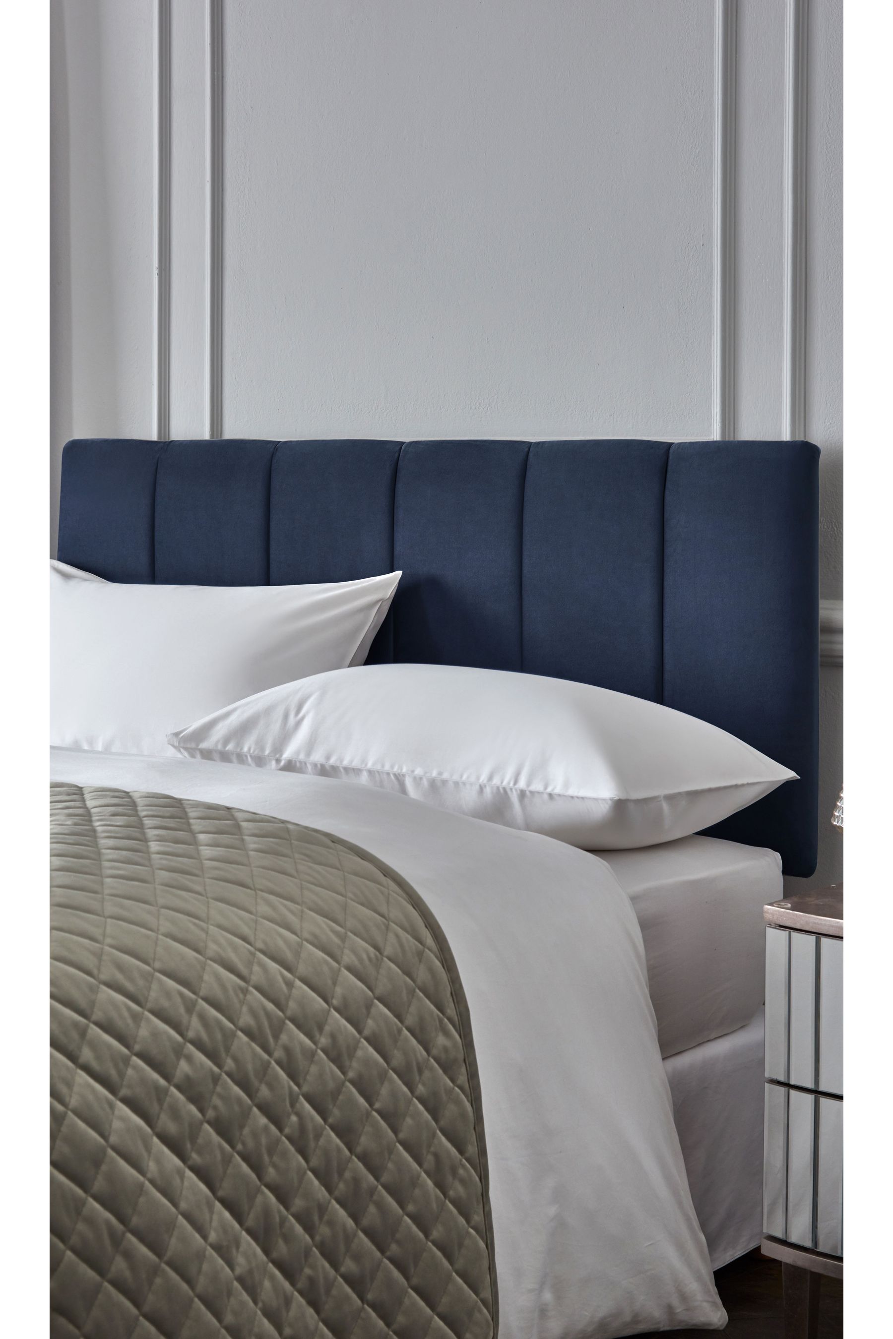 Navy blue headboard shop queen