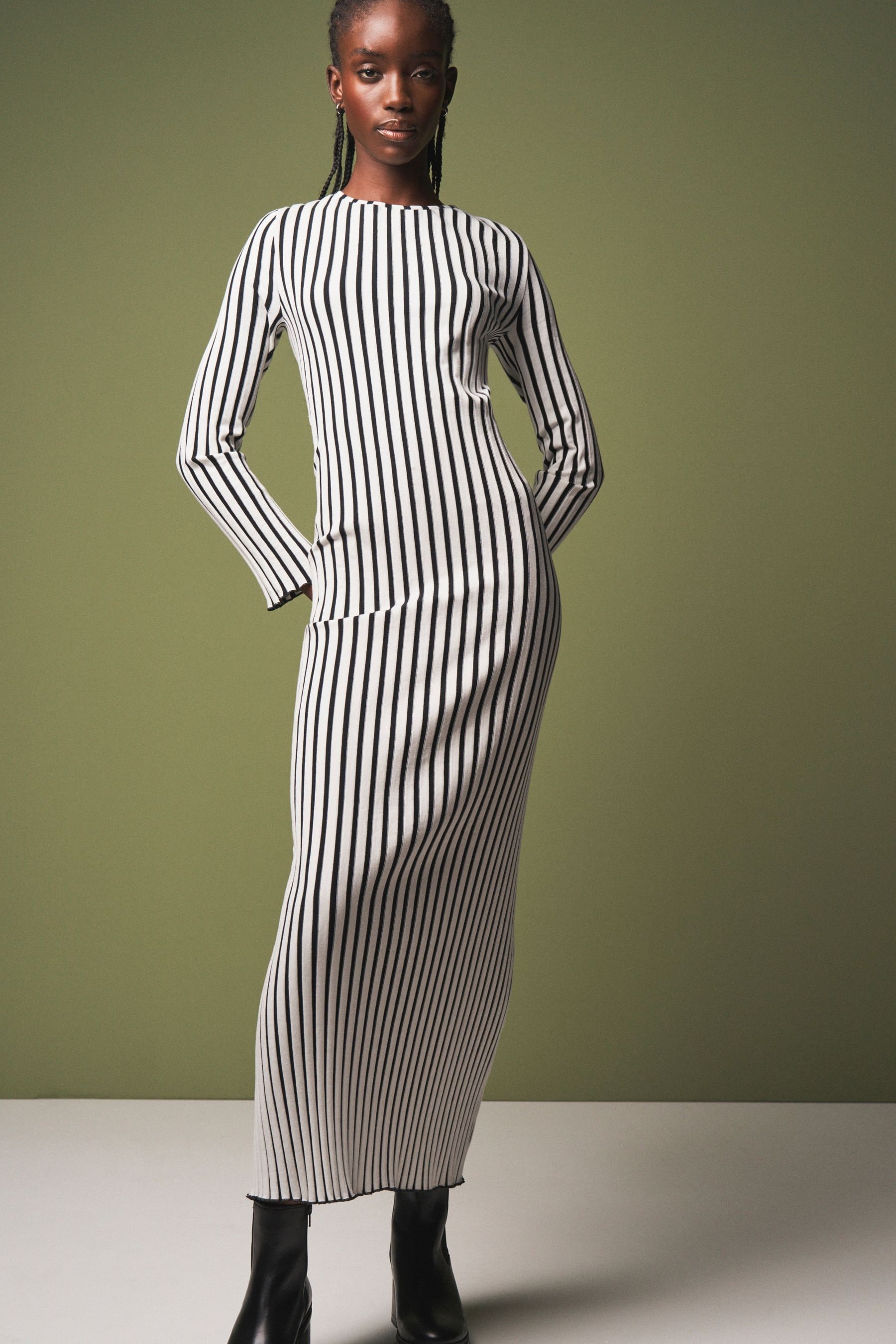 Next black and white dress sale