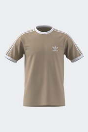 adidas Loght Brown Adicolour Classics 3-Stripes T-Shirt - Image 7 of 7