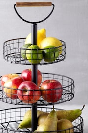 Black Bronx 3 Tier Fruit Bowl - Image 1 of 3