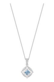 Simply Silver Silver Tone Spinel And Cubic Zirconia Pendant Necklace - Image 1 of 3