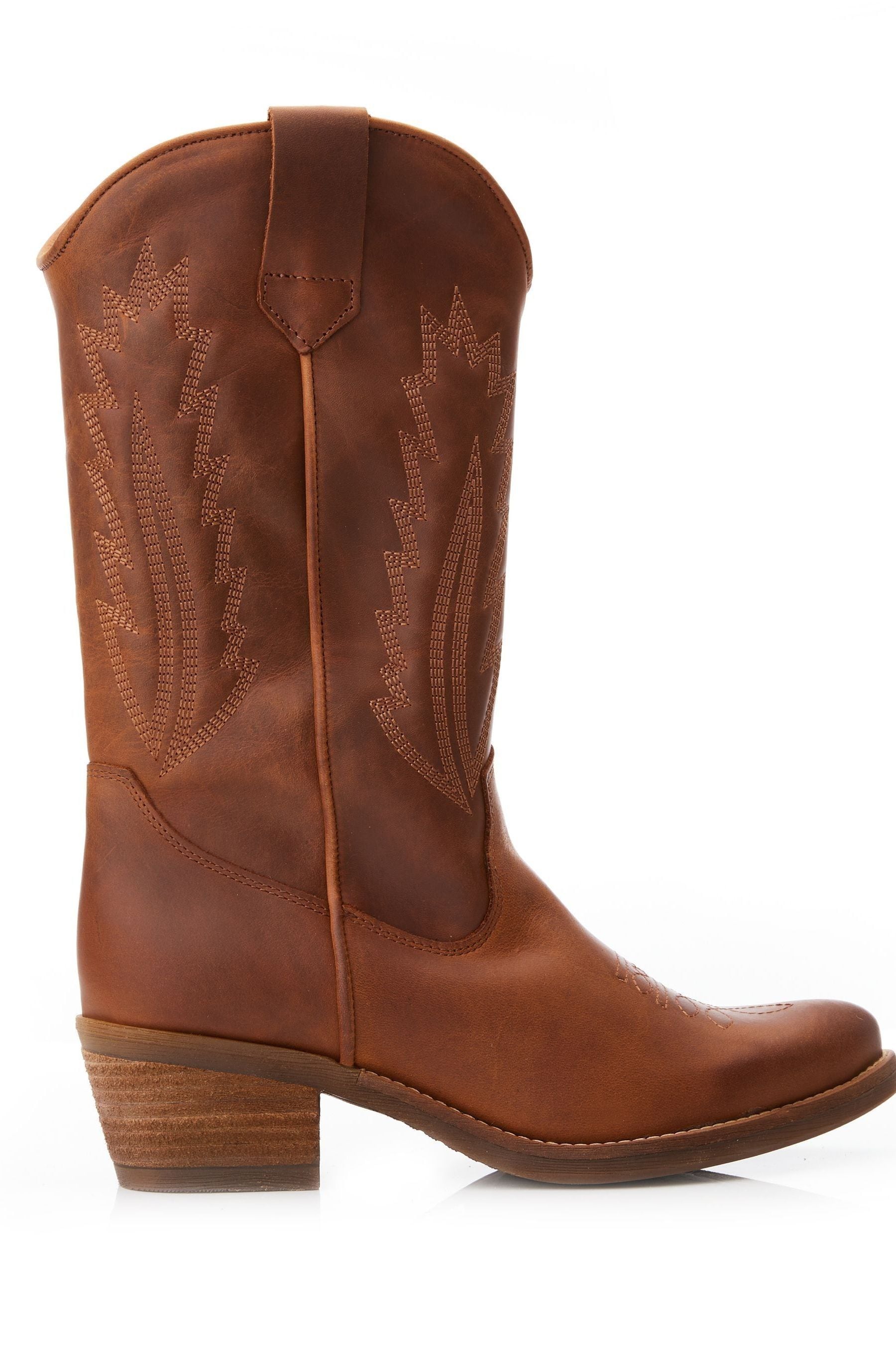 Buy Moda in Pelle Fanntine Mid Leg Pointed Western Nude Boots from the Next UK online shop