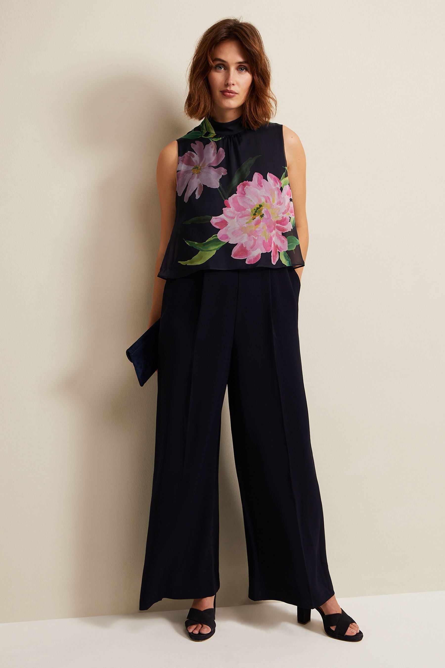 Black overlay jumpsuit discount