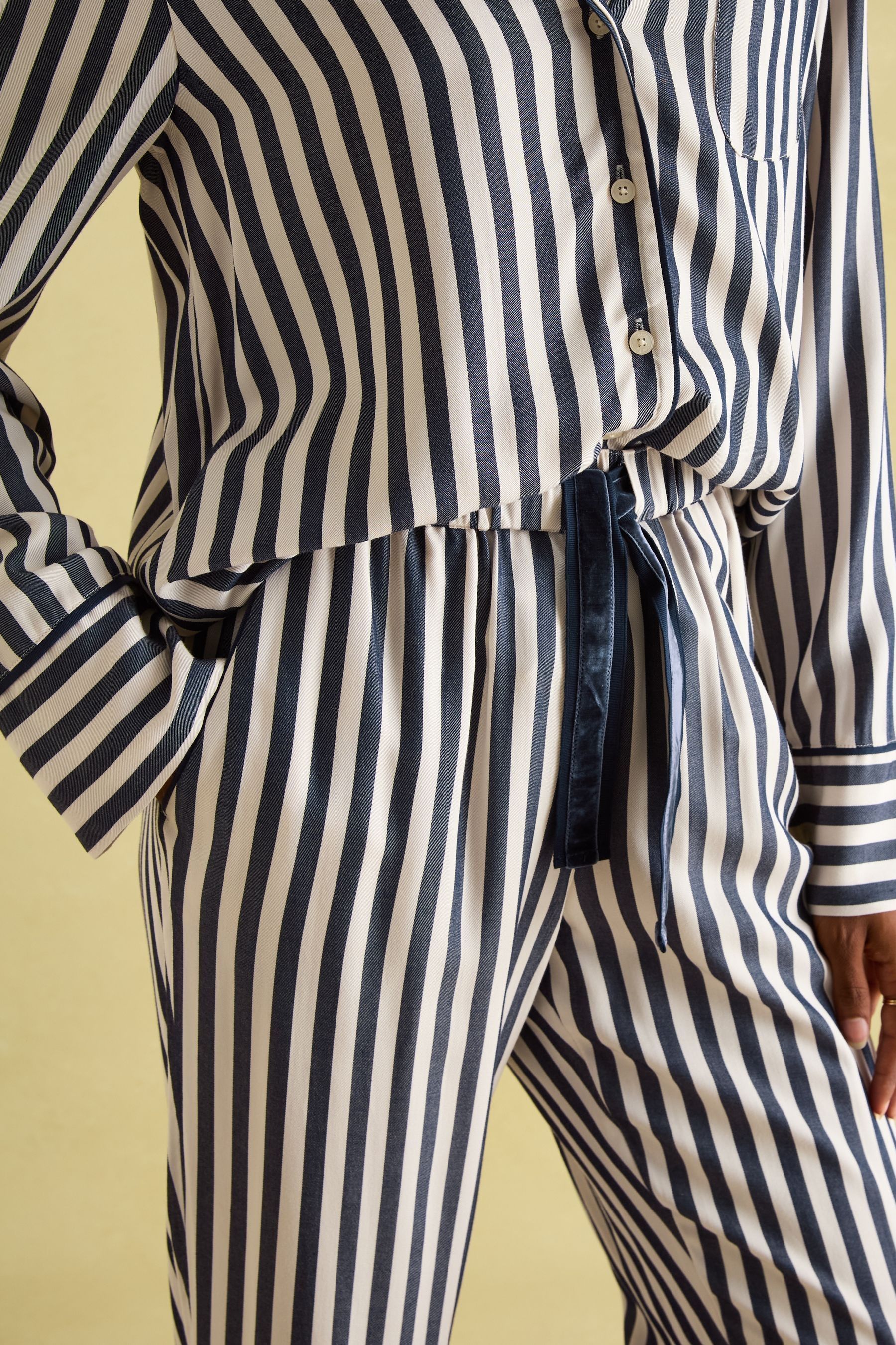 Buy Joules Alma Navy White Striped Pyjama Set from Next France