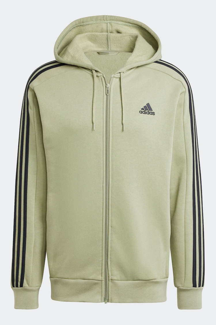 adidas Essentials Fleece 3 у смужку Zip-Up Hoodie - Image 7 of 7