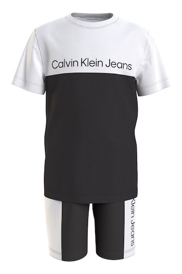 Calvin Sorte Klein Jeans Boys Black Essential Colourblock Set