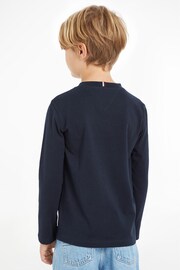 Tommy Hilfiger Girls Blue Essential Logo Long Sleeve T-Shirt - Image 5 of 8
