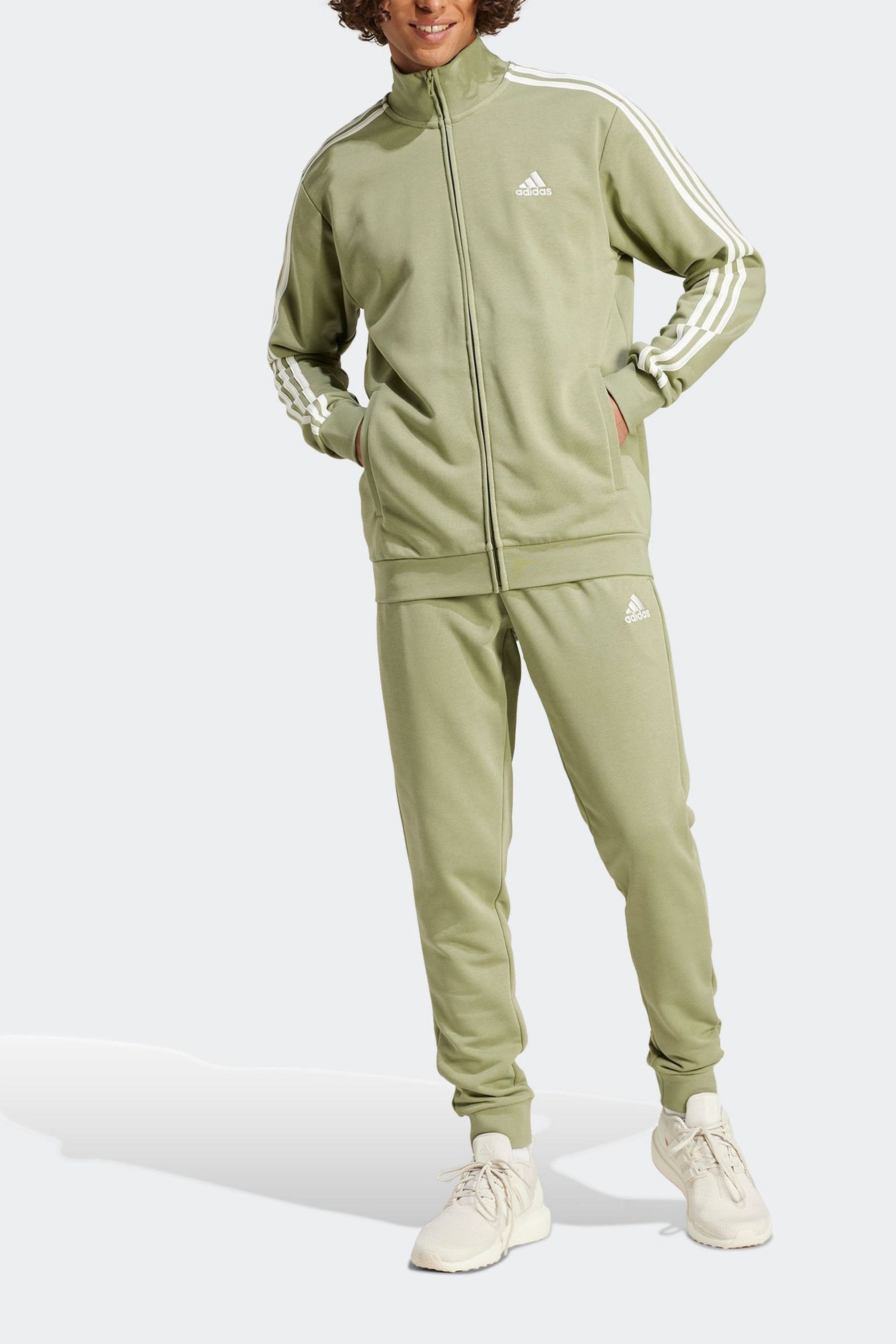 Green tracksuit adidas best sale