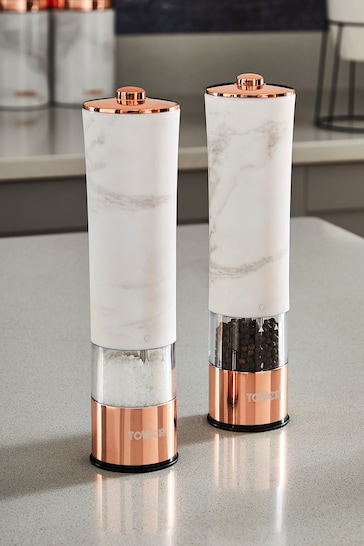 Tower White Electric Salt & Pepper Mill