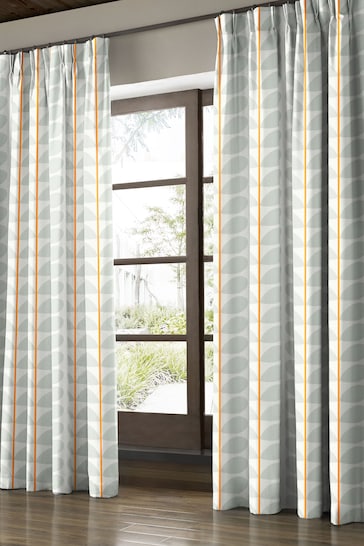 Orla Kiely Grey Two Colour Stem Made To Measure Curtains
