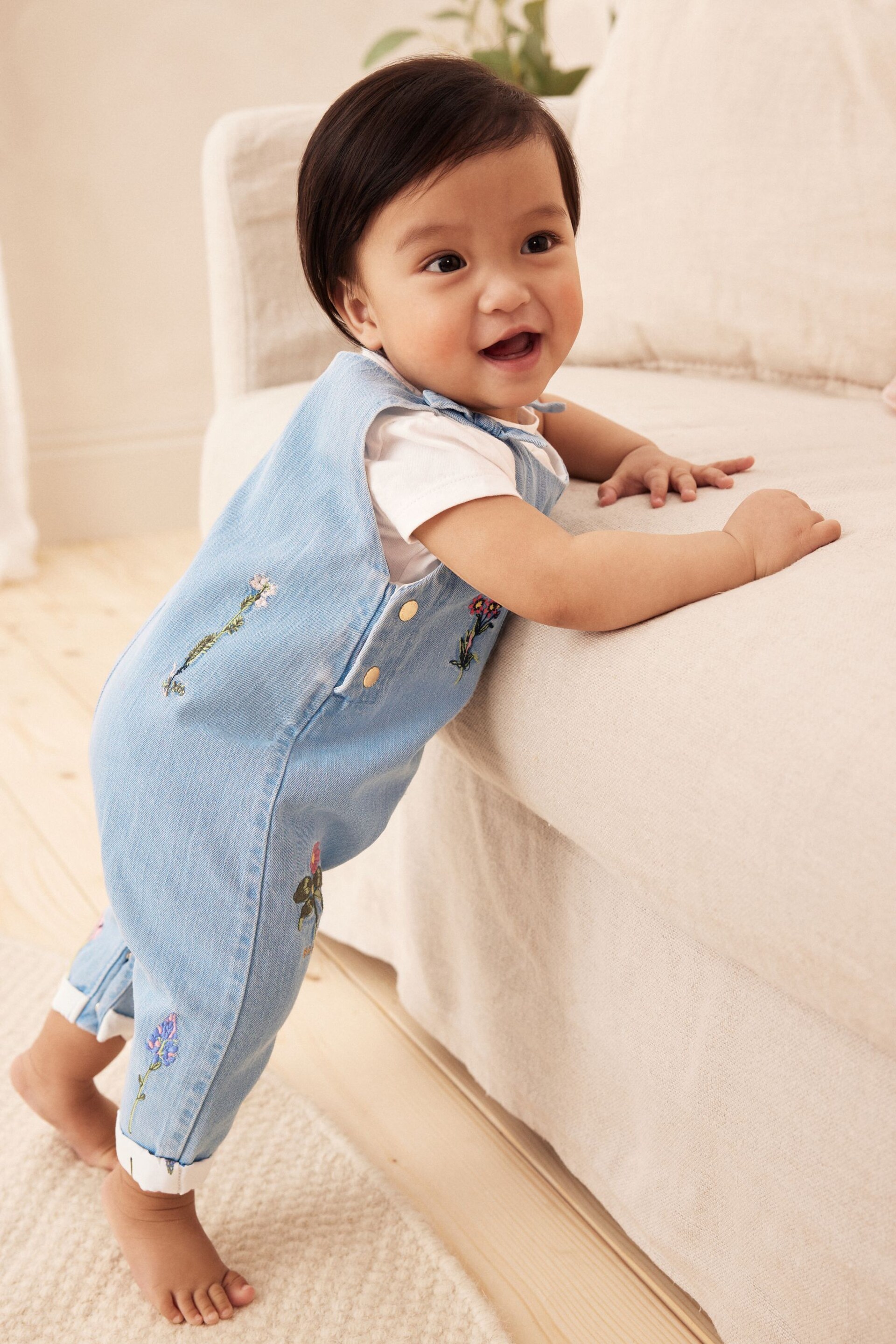 Baker by Ted Baker T-Shirt And Embroidered Denim Dungarees Set - Image 2 of 13