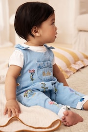 Baker by Ted Baker T-Shirt And Embroidered Denim Dungarees Set - Image 3 of 13
