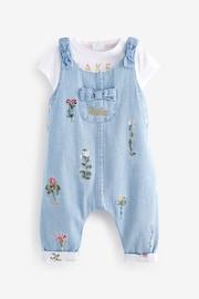 Baker by Ted Baker T-Shirt And Embroidered Denim Dungarees Set - Image 8 of 13