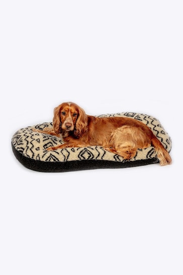 Danish Designs Cream Fleece Geometric Quilted Mattress Dog Bed