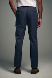 Navy Blue TENCEL™ Blend Stretch Chino Trousers - Image 3 of 8