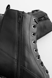Black Extra Wide Fit Forever Comfort® Leather Lace-Up Boots - Image 5 of 5