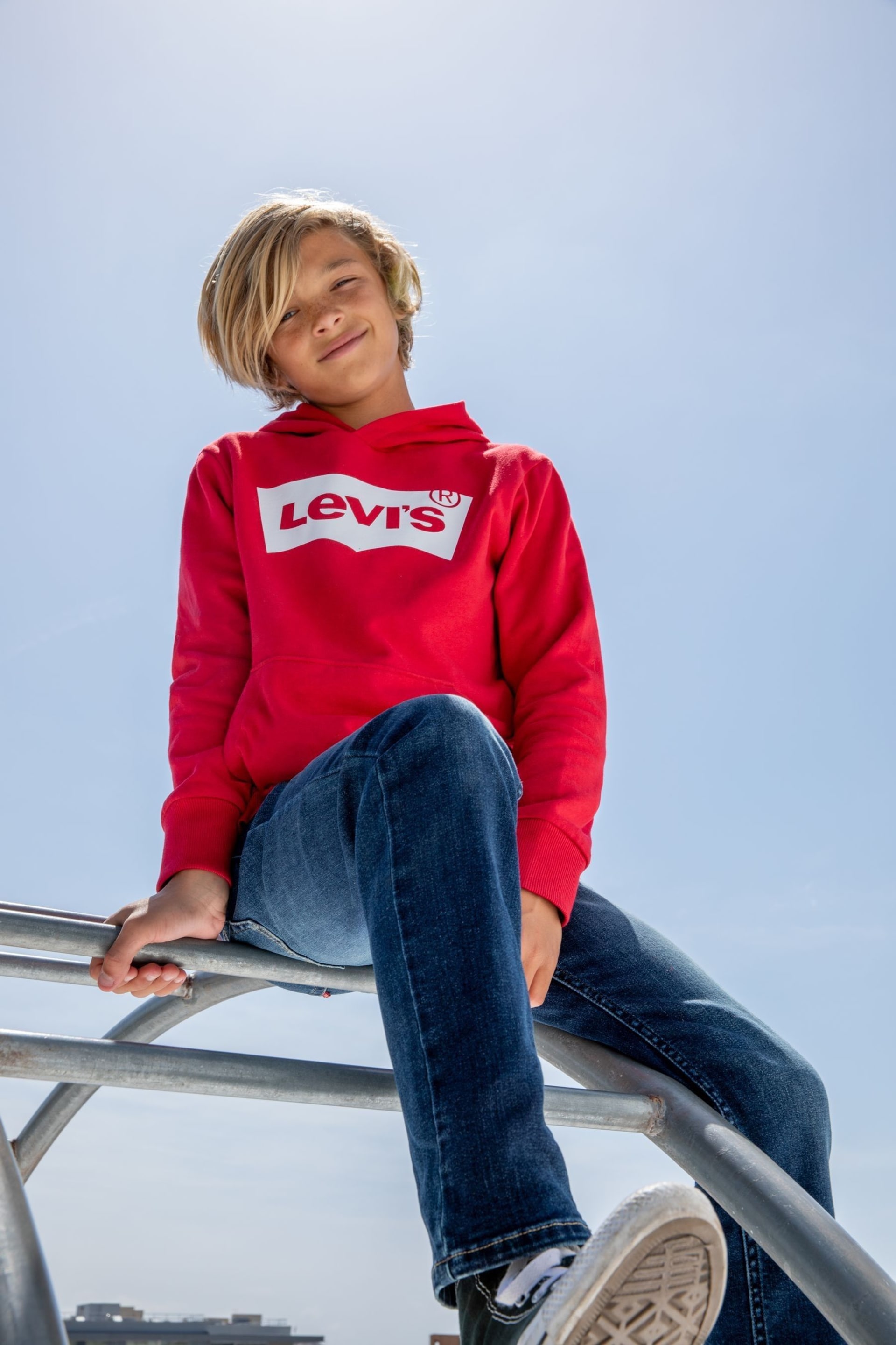 Levi's® Red Batwing Logo Hoodie - Image 1 of 8