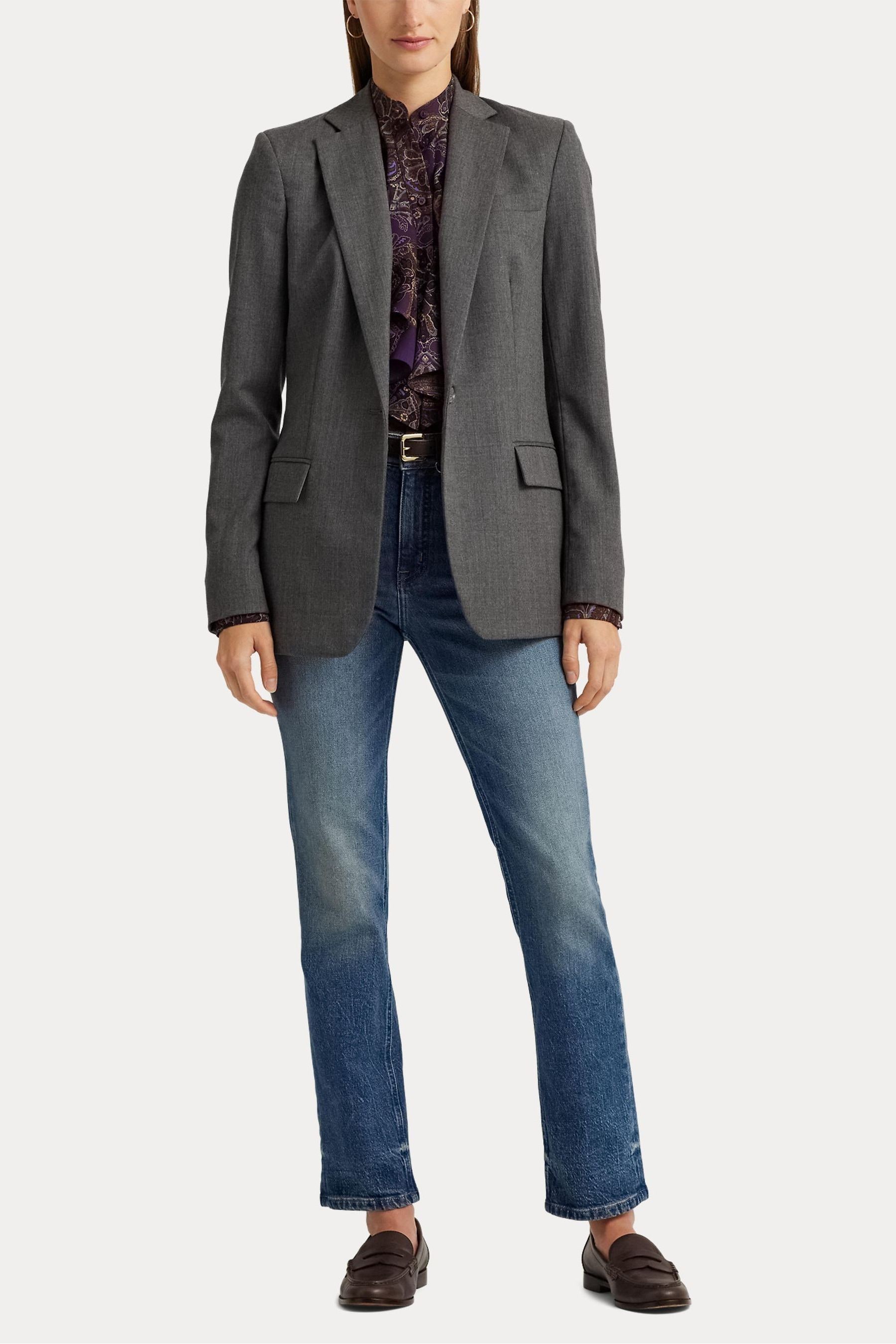 Grey twill blazer discount