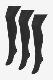 Black 3 Pack 100 Denier Opaque Tights - Image 3 of 3