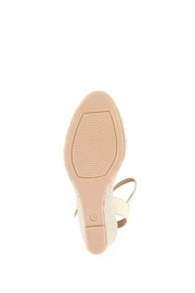 Jones Bootmaker Gold Espadrille Wedge Heels - Image 6 of 6