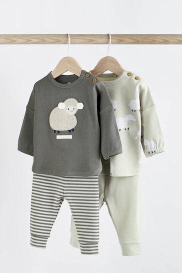 Monochrome Sheep 4 Piece Baby T-shirt and Legging Set (0mths-2yrs)