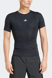 adidas Black TECHFIT Compression Training T-Shirt - Image 5 of 7