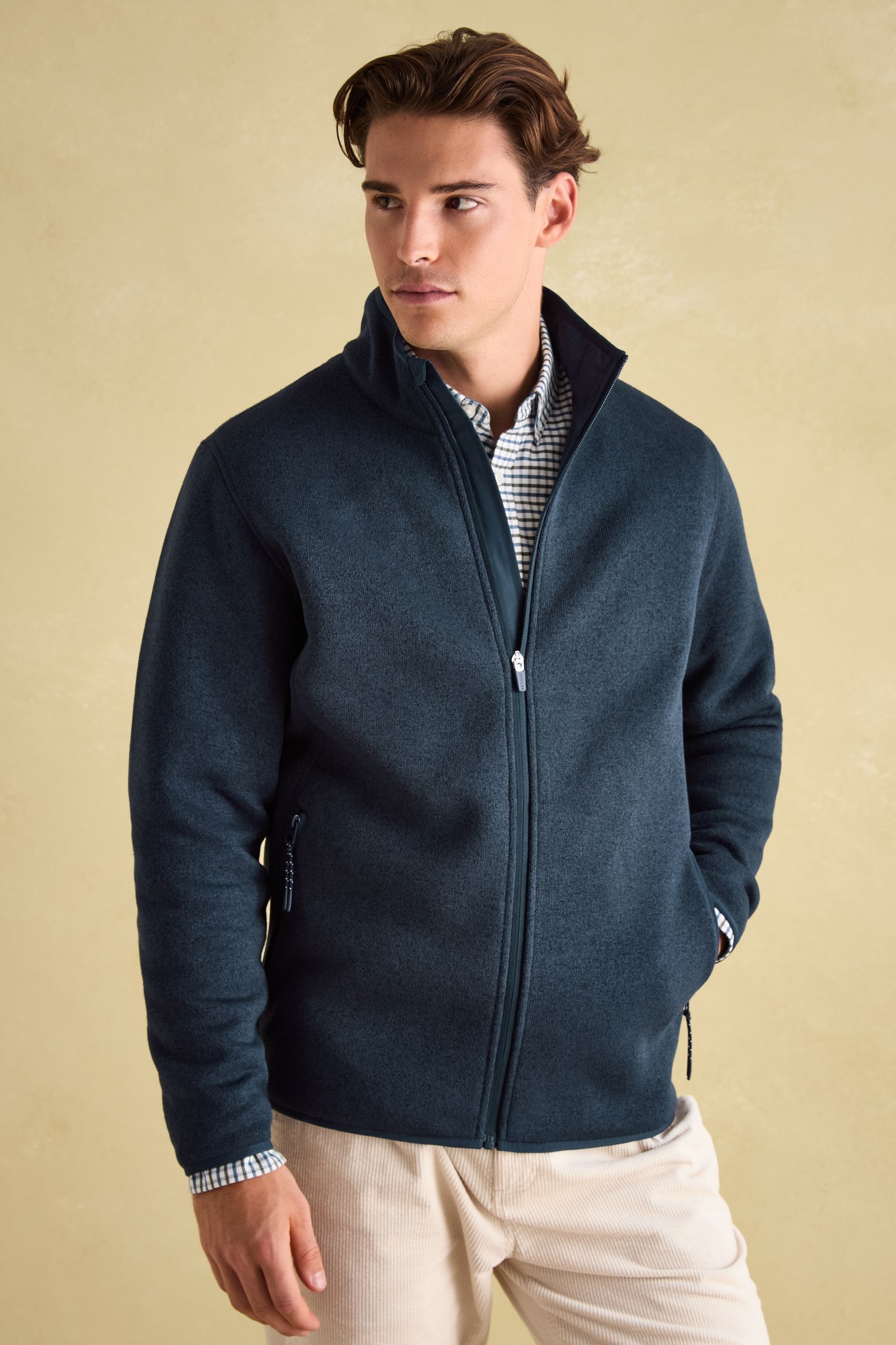 Buy Joules Broughton Navy Fleece Jacket from Next Luxembourg