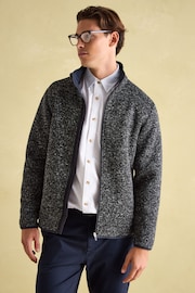 Joules Broughton Grey Fleece Jacket - Image 5 of 10