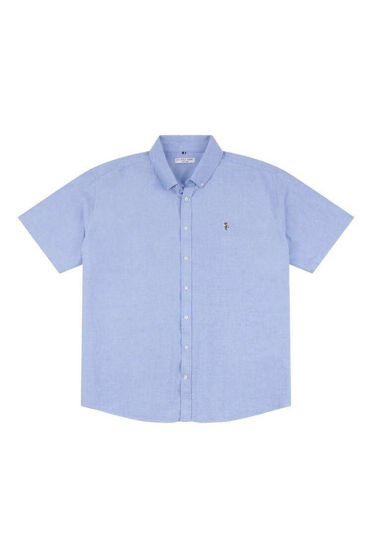 U.S. Polo Assn. Blue Oxford Short Sleeve Shirt - Image 5 of 6