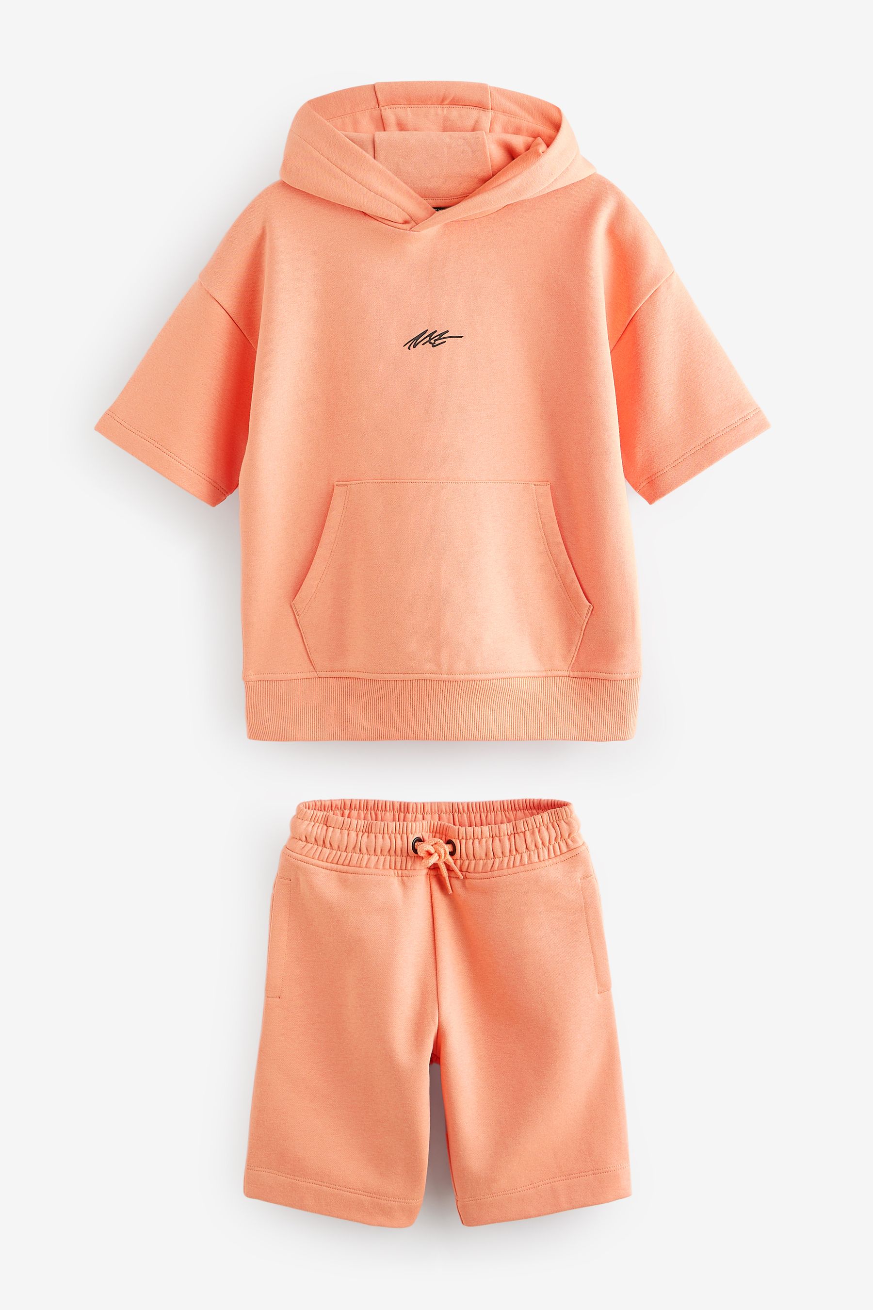 Orange short sleeve hoodie online