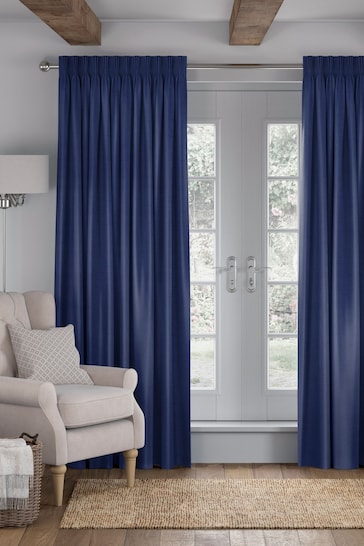 Indigo Blue Eloise Made To Measure Curtains