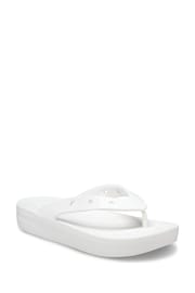 Crocs White Classic Platform Flip Flops - Image 2 of 5