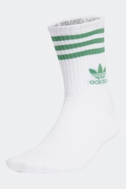 adidas Originals Dove White Mid Cut Crew Socks 3 Pack - Image 1 of 2