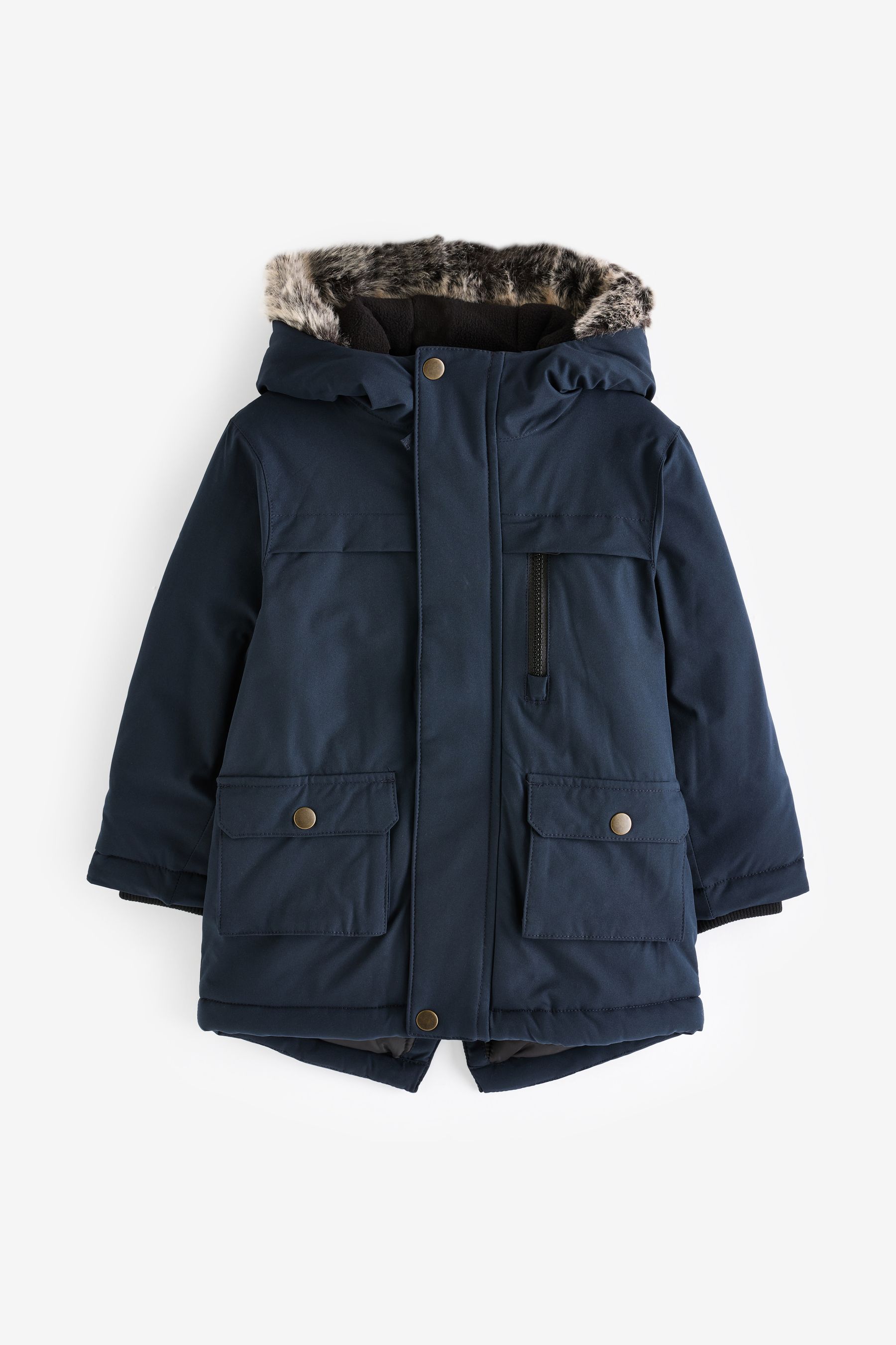 Next navy parka top