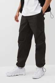 Black Parachute Trousers - Image 4 of 11