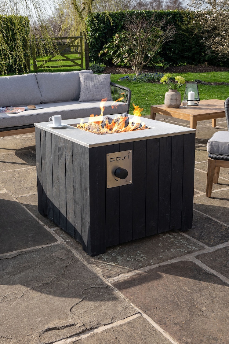 Pacific Black Garden Cosicube 70 Black Fire Pit - Image 1 of 5