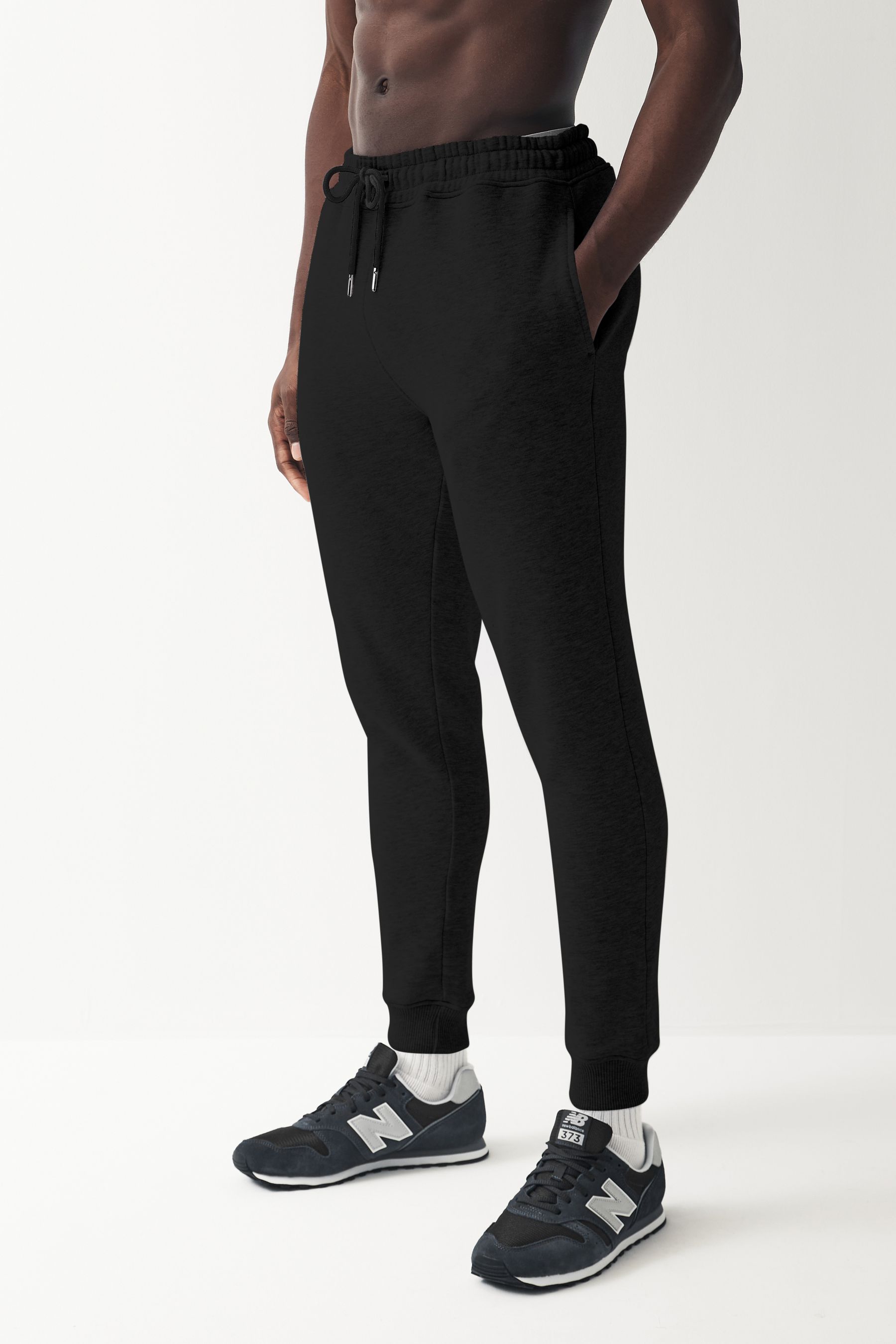 Buy Black Skinny Fit Cotton Blend Cuffed Joggers from the Next UK online shop