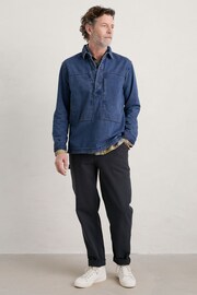 Seasalt Cornwall Blue Hawser Shirt - Image 4 of 7