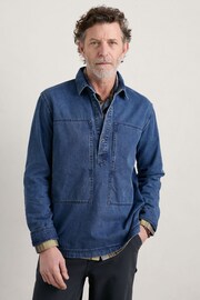 Seasalt Cornwall Blue Hawser Shirt - Image 5 of 7