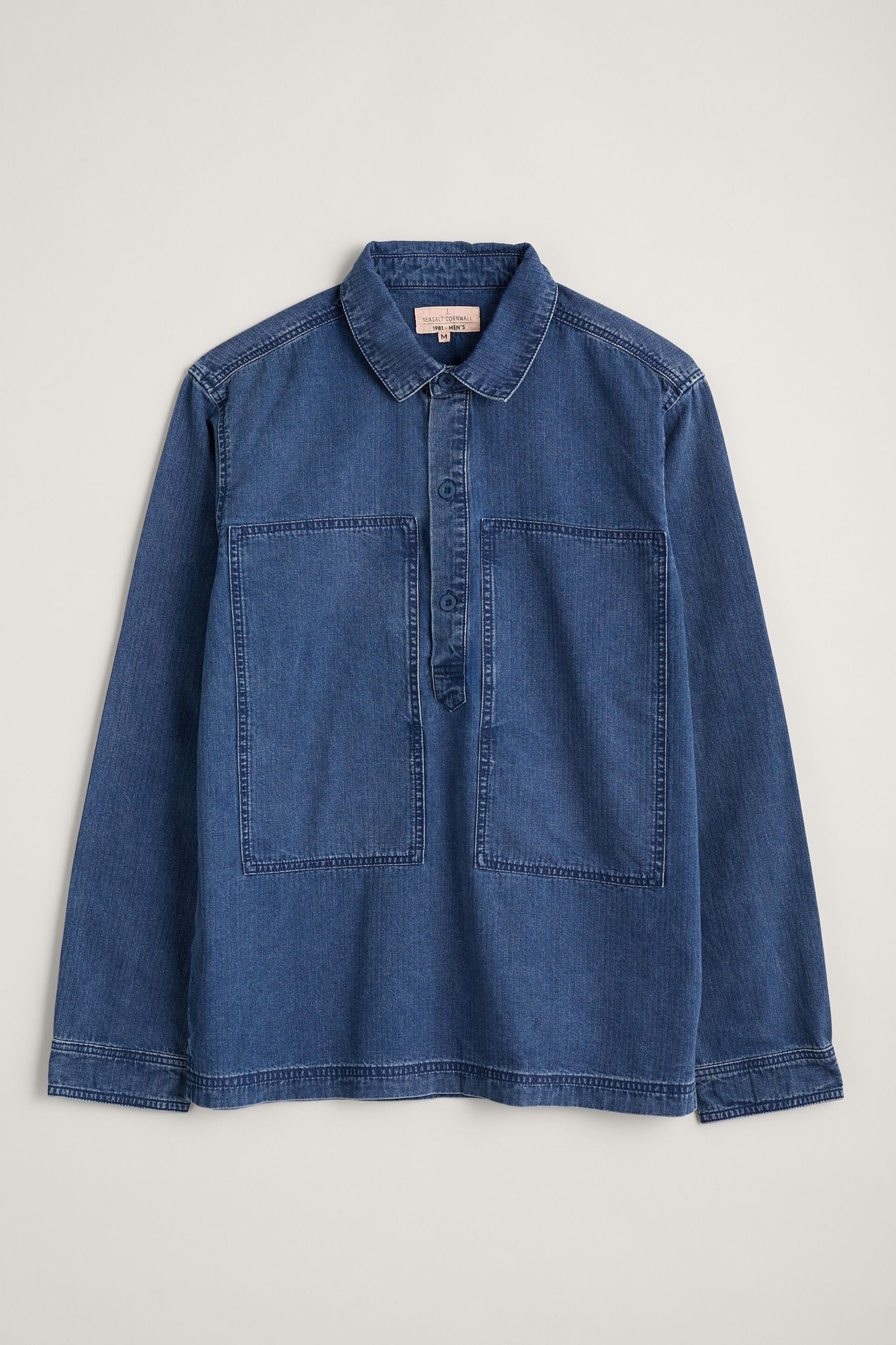 Seasalt Cornwall Blue Hawser Shirt - Image 6 of 7