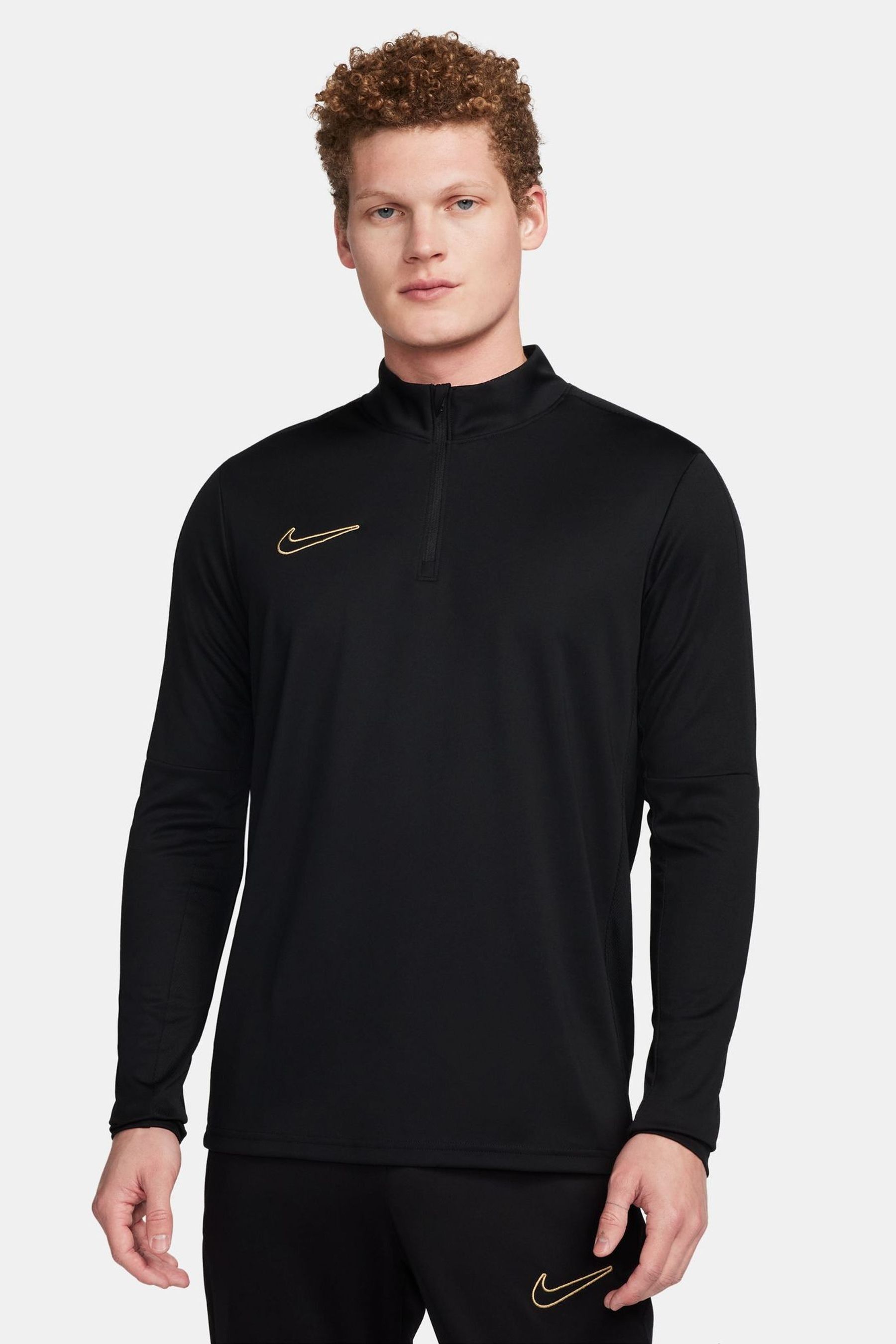 Buy Nike Black Dri FIT Academy Quarter Zip Training Drill Top from the Next UK online shop