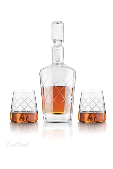 Jeray Clear Final Touch Durashield Whisky Decanter Set