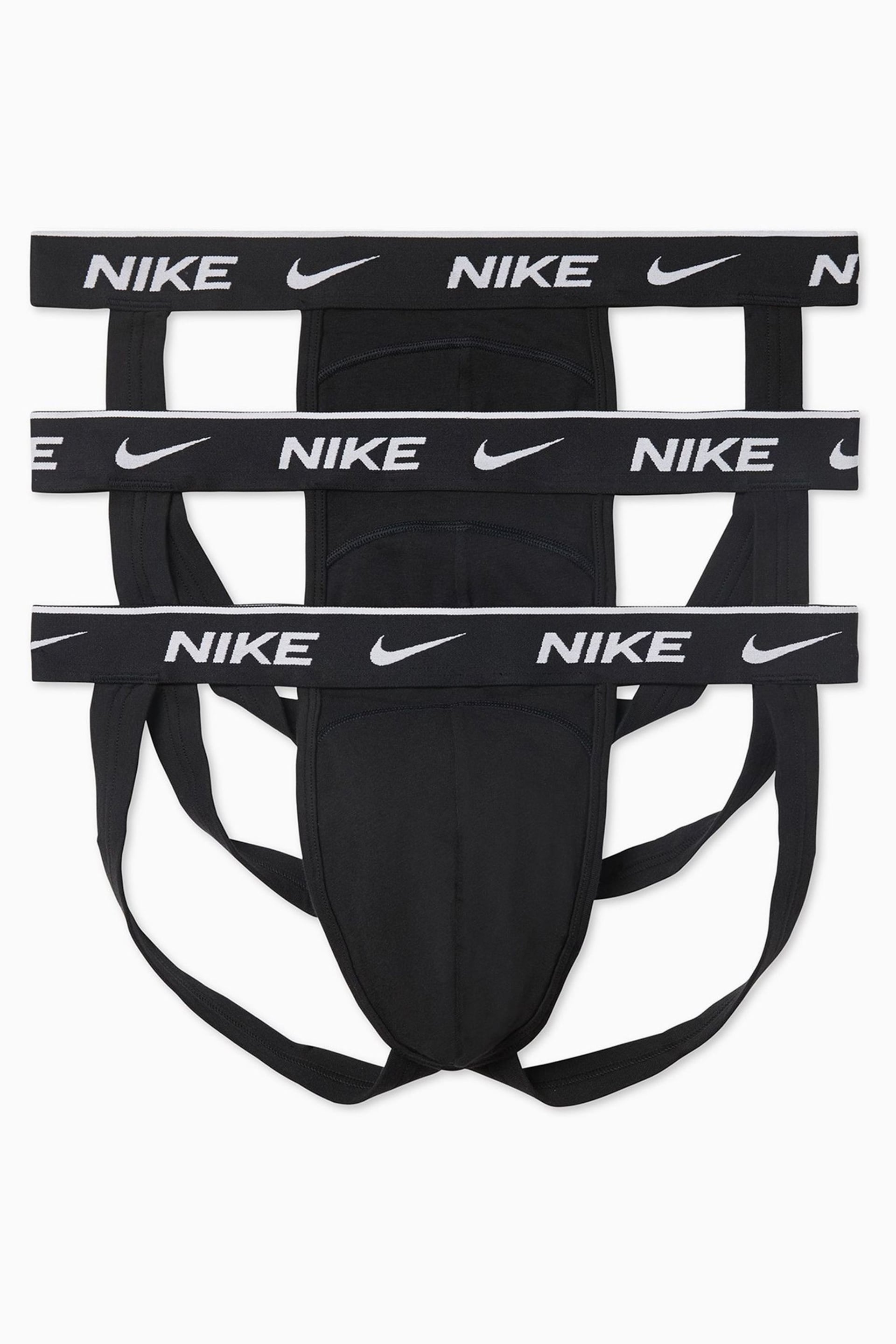 Nike Black Everyday Cotton Stretch Jock Straps 3 Pack - Image 1 of 3