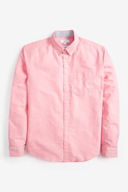 Pink Regular Fit Long Sleeve Oxford Shirt - Image 5 of 5